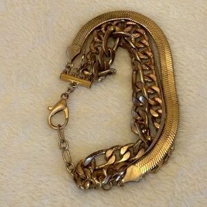 Gold Chunky Multi-Chain Bracelet